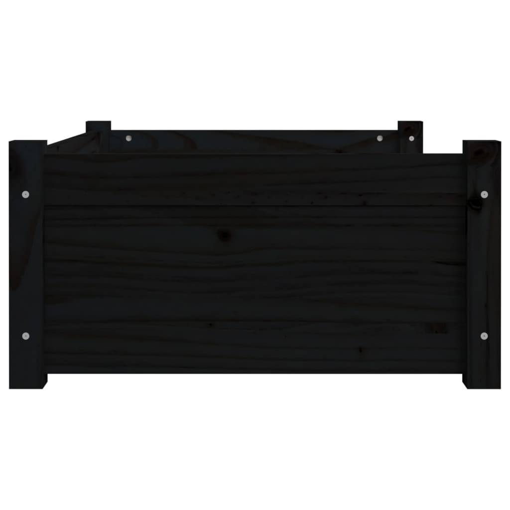 Vidaxl - Lit pour chien Noir 75,5x55,5x28 cm Bois de pin solide vidaXL 821456 - Imagen 6