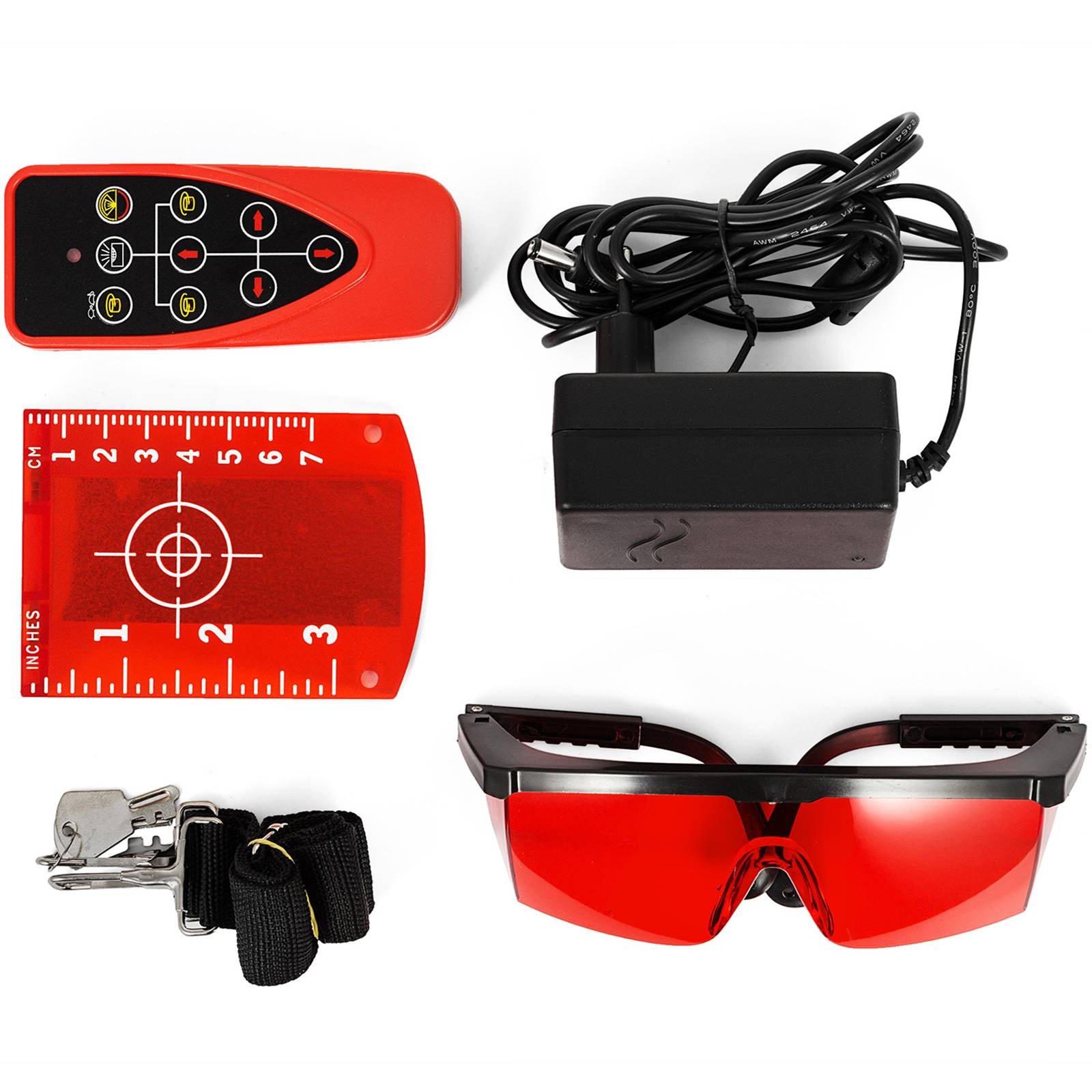 VEVOR Niveau laser rotatif 360°, autonivelant, faisceau rouge, portée 500m pour chantiers intérieurs et extérieurs. - Image 9