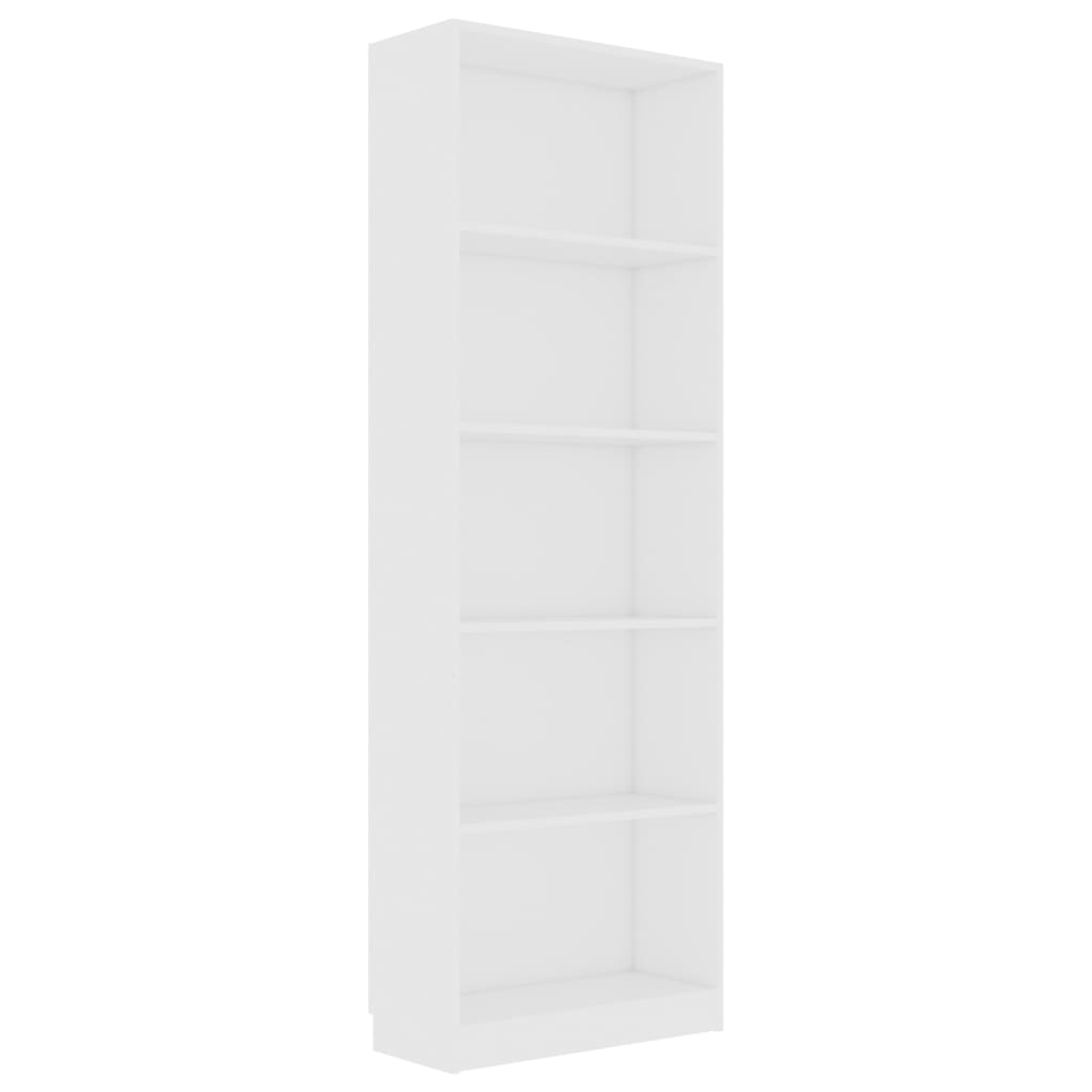 Vidaxl - Bibliothèque à 5 niveaux Blanc 60x24x175 cm Aggloméré - vidaXL - Imagen 1