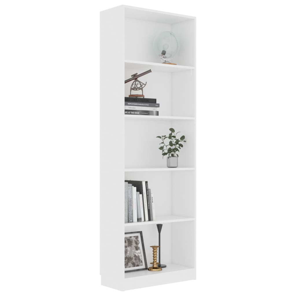 Vidaxl - Bibliothèque à 5 niveaux Blanc 60x24x175 cm Aggloméré - vidaXL - Imagen 3