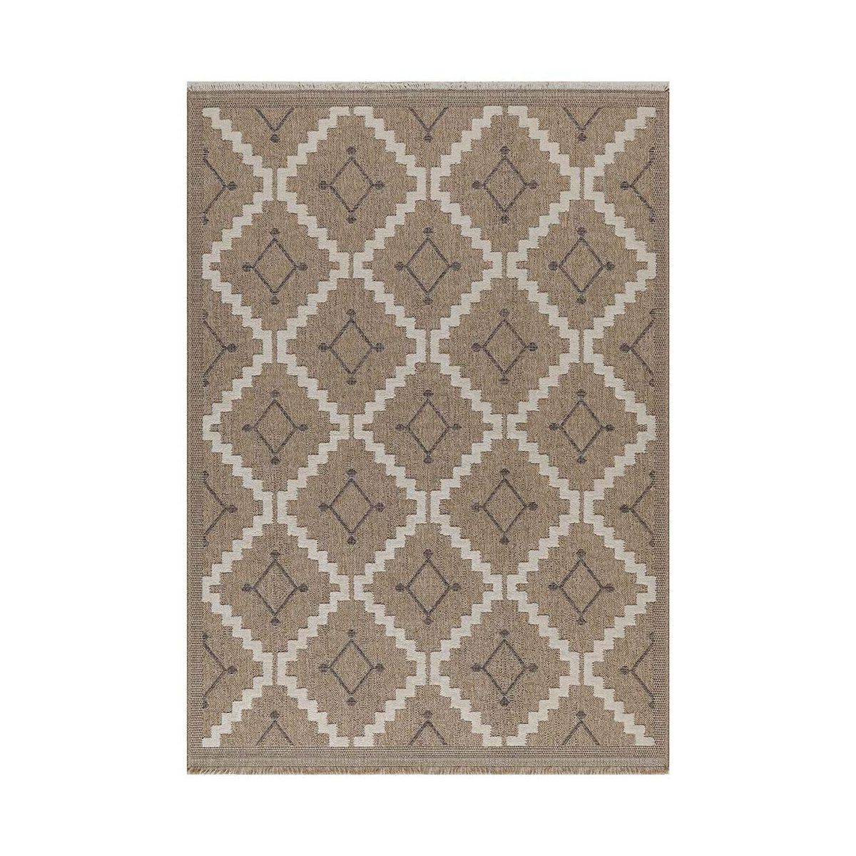 Jardindeco - Tapis intérieur extérieur aspect jute marron Tijuana 9041 230 x 160 cm - Imagen 1