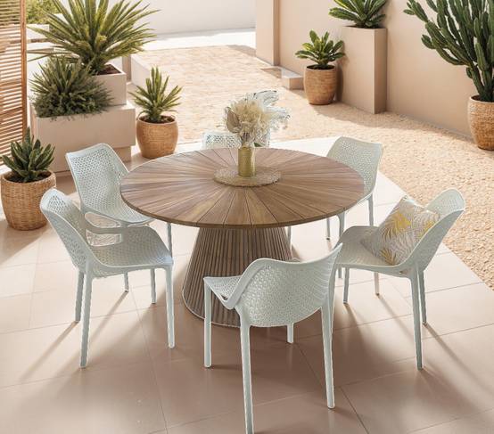 Ensemble table et chaises de jardin 6 places BALINIS - Image 1