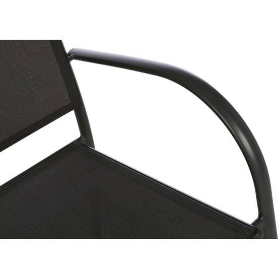 Hesperide - Fauteuil de jardin empilable "Piazza" anthracite & graphite aluminium traité époxy Hespéride - Image 7