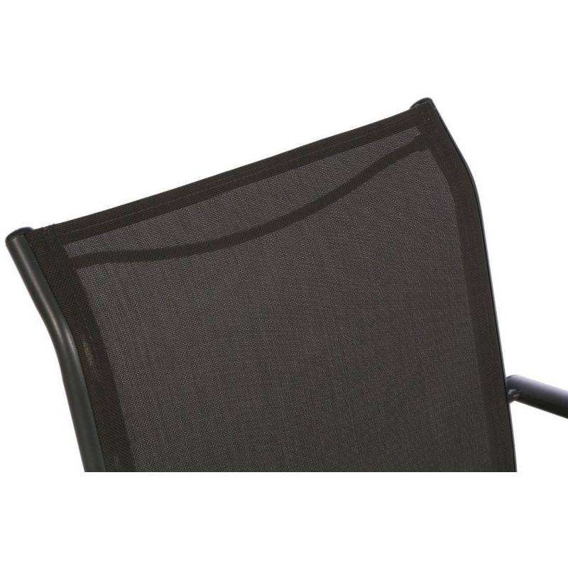 Hesperide - Fauteuil de jardin empilable "Piazza" anthracite & graphite aluminium traité époxy Hespéride - Image 6