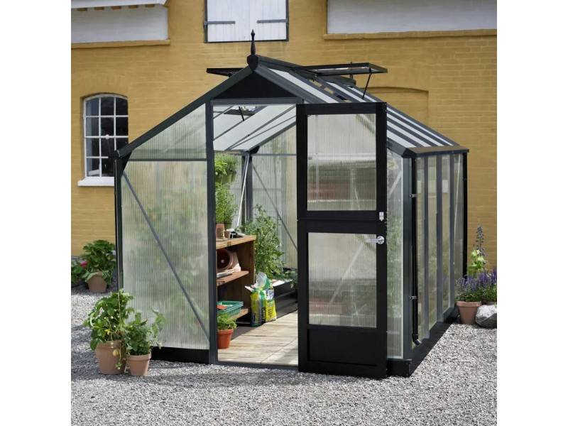 Juliana - Serre en polycarbonate 6,6 m² Compact, anthracite - Juliana