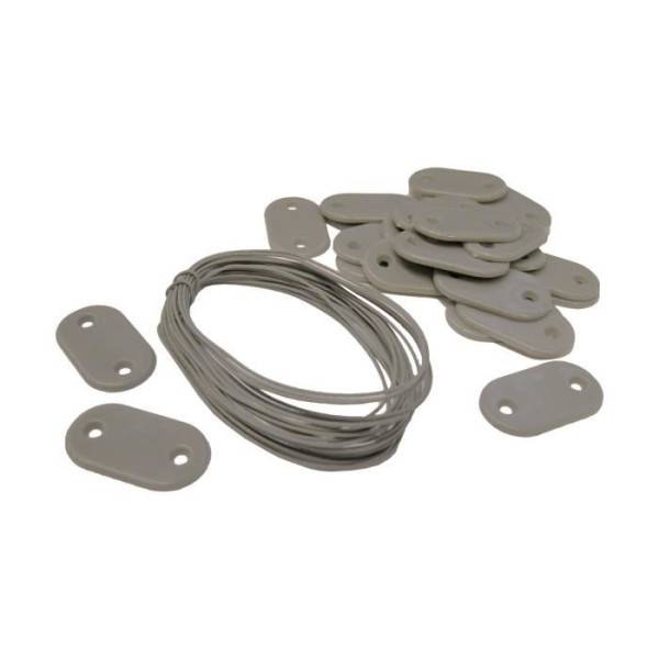 Nature - Kit de fixation pour clôture de jardin - NATURE - 27 pcs - Gris