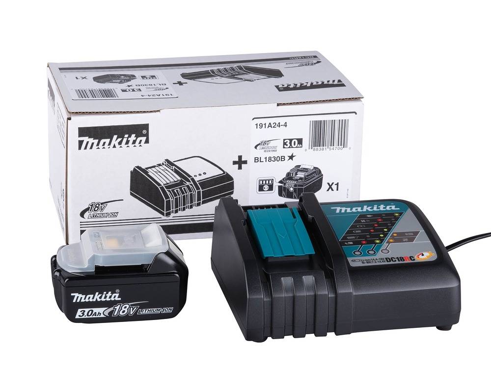 PackLXT 1x BL1830B (18V 3.0Ah) + DC18RC - MAKITA - 191A24-4 - Image 1