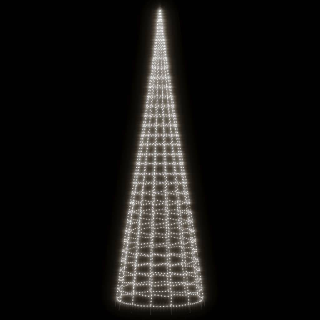 Sapin De Noël - Arbre de Noël lumineux sur mât de drapeau 3000 LED blanc 800 cm - Image 3