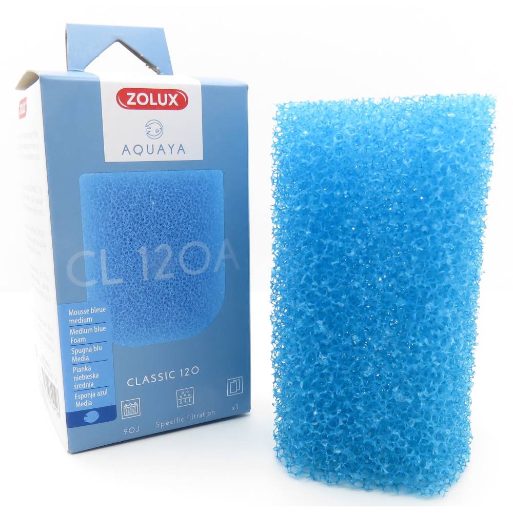 Zolux - Mousse bleue medium CL 120 A pour pompe classic 120 pour aquarium - Imagen 3