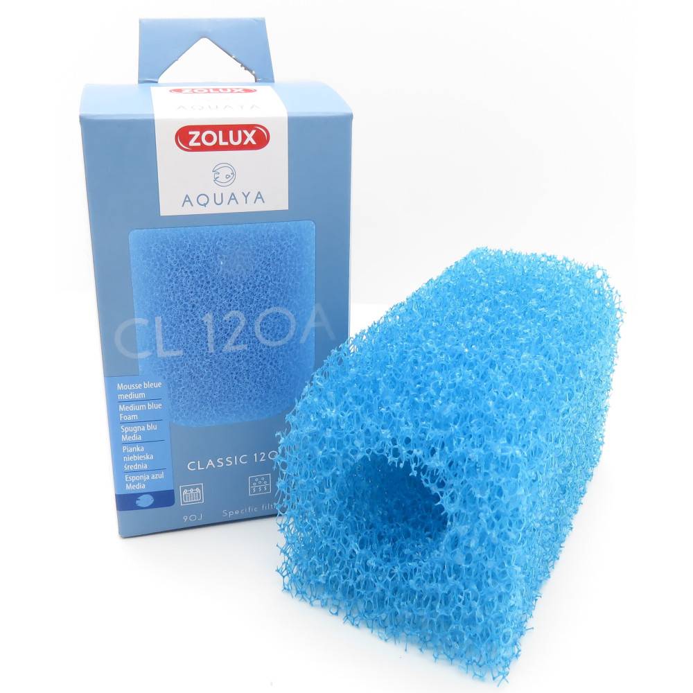 Zolux - Mousse bleue medium CL 120 A pour pompe classic 120 pour aquarium - Imagen 1