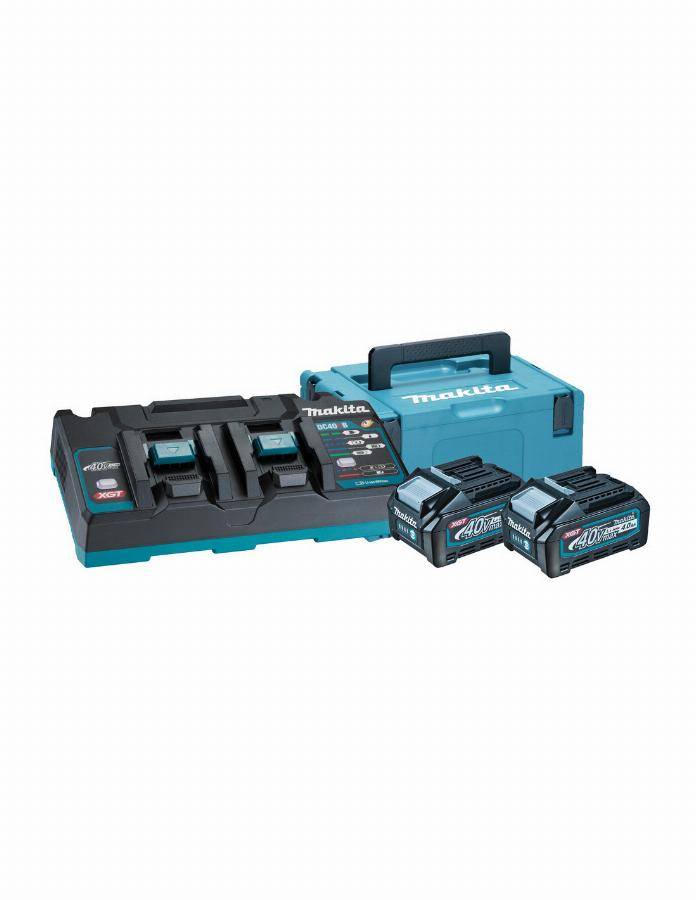 Makita - Makita 40V Li-ion MAX Set de 2 batteries 4.0Ah - Chargeur - Mbox - 191U00-8 - Imagen 1