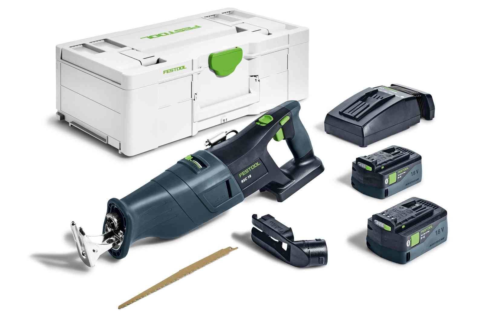 Festool - Scie sabre 18V RSC 18 5,0 EB-Plus + 2 batteries 5Ah + chargeur rapide + coffret Systainer 3 - FESTOOL - 576948 - Imagen 1