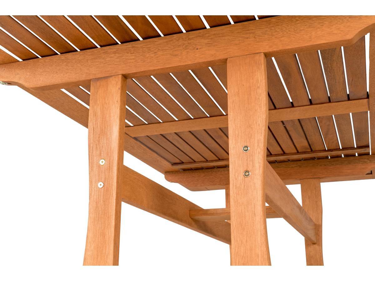 Habitat Et Jardin - Table Et Chaises De Jardin En Bois Exotique "hongkong" - Table Fixe + 8 Chaises Pliantes -habitat Et Jardin - Imagen 4