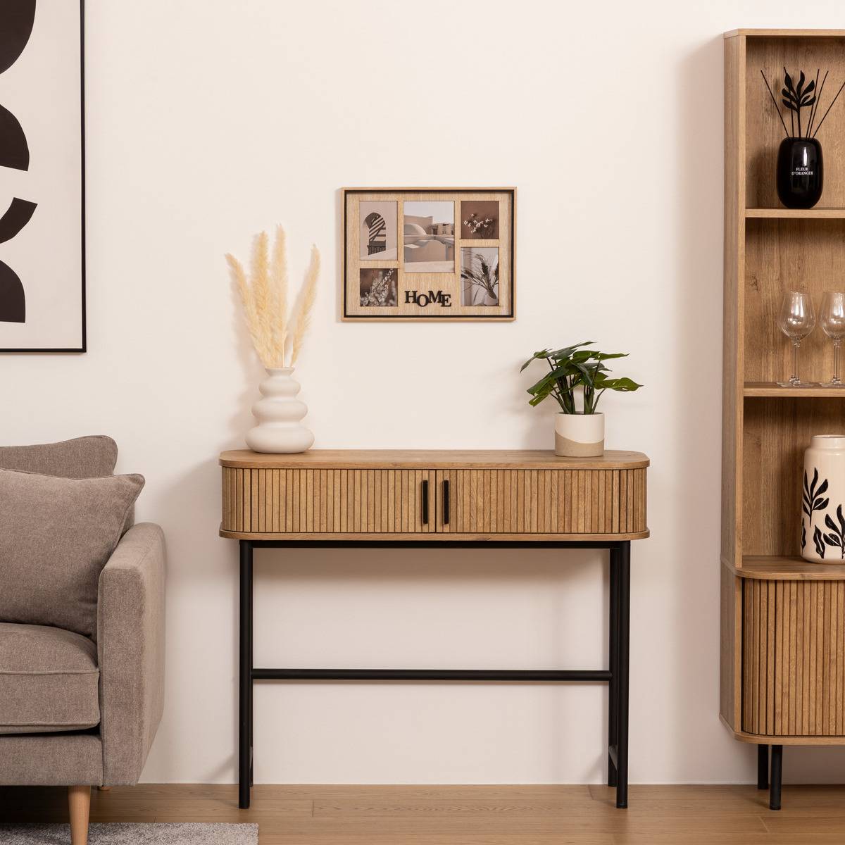 Atmosphera - Pèle-mêle "Ewen" en bois 5 photos H31,8cm - Atmosphera Créateur d'intérieur - Imagen 1