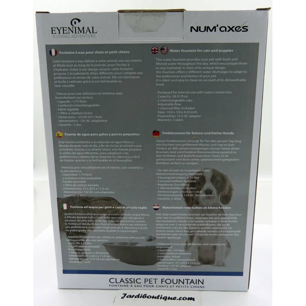 Fontaine EYENIMAL Classic Pet 1,75 l pour petit chien et chat - Imagen 9