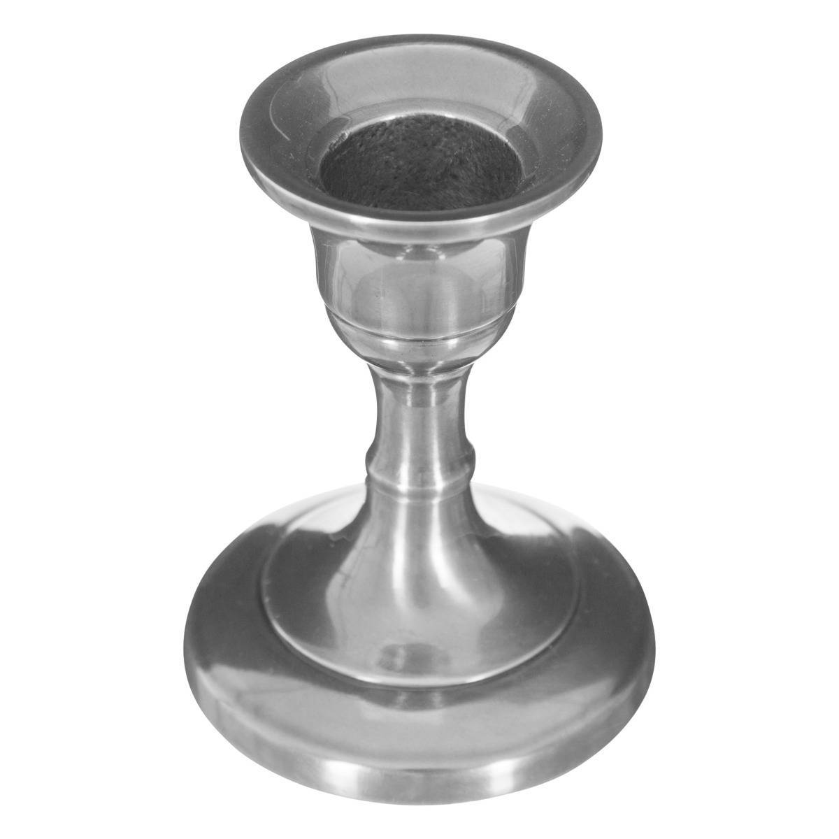 Atmosphera - Bougeoir "Marso" métal argent H7,5cm - Atmosphera Créateur d'intérieur - Imagen 3