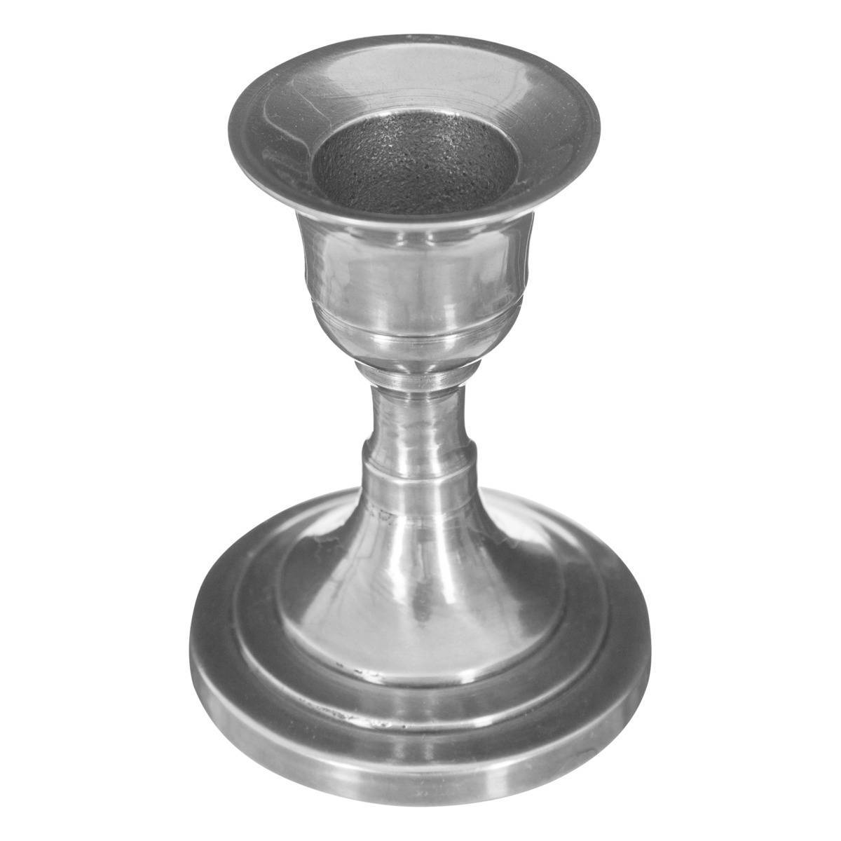 Atmosphera - Bougeoir "Marso" métal argent H7,5cm - Atmosphera Créateur d'intérieur - Imagen 1