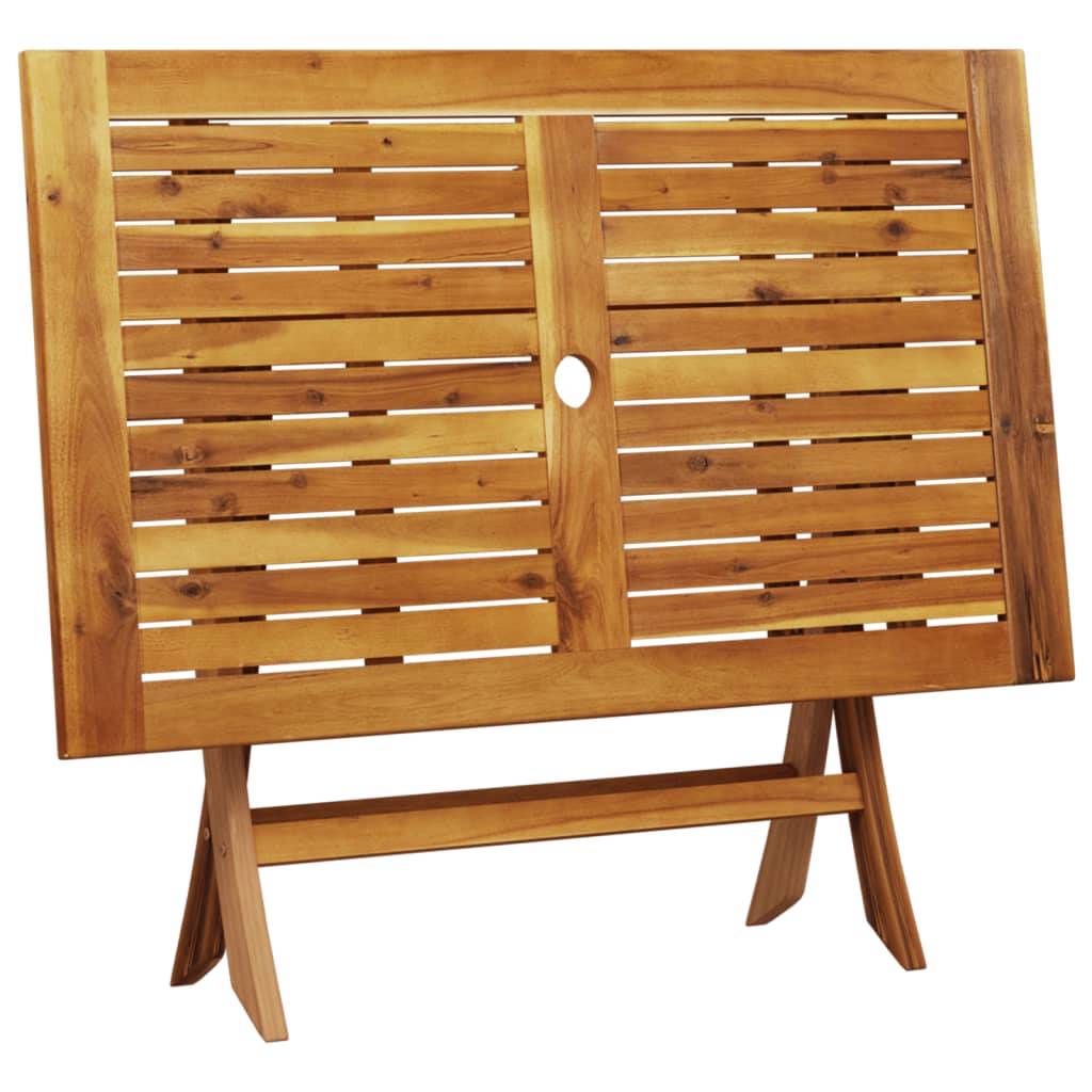 Ensemble de 5 pcs table de jardin avec chaises - mobilier de jardin résine tressée et bois massif-JU2690 - Image 8