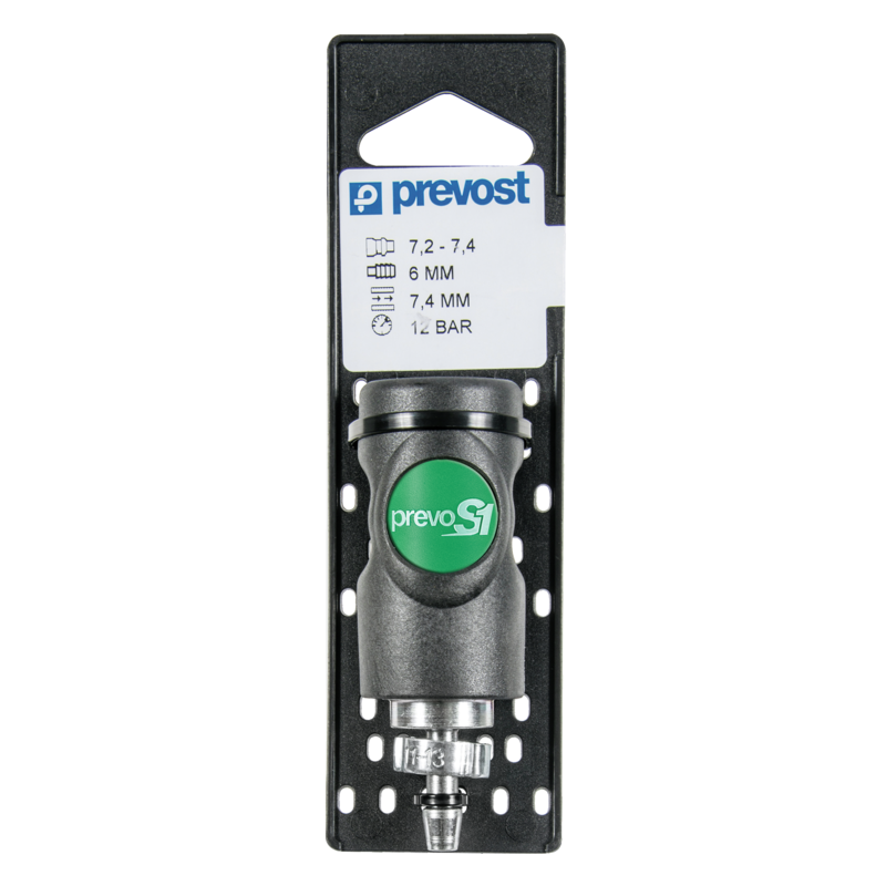 Raccord rapide sécurité euro PREVOST - 8 mm - Flexible Ø 9-10 mm - ESI 071810CP