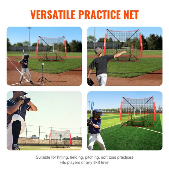 Vevor - VEVOR Filet d'Entraînement de Baseball Softball 213,4x210 cm (Filet Uniquement) - Image 4