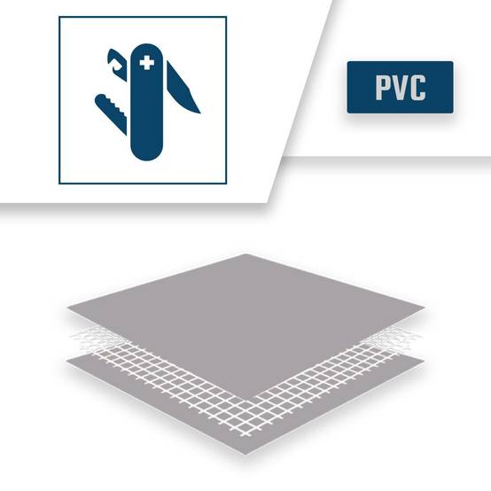 Bâche PVC 8x12 m Grise - Garantie 10 ans - XP640MU - Bâche de protection étanche - Résistance Anti-UV - Made in France TECPLAST - Imagen 4
