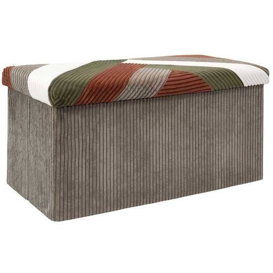 Coffre-Banc Pliable Polyester 76 X 38 X 38 Cm – Rangement Malin Et Assise Confortable Pour Salon Ou Chambre