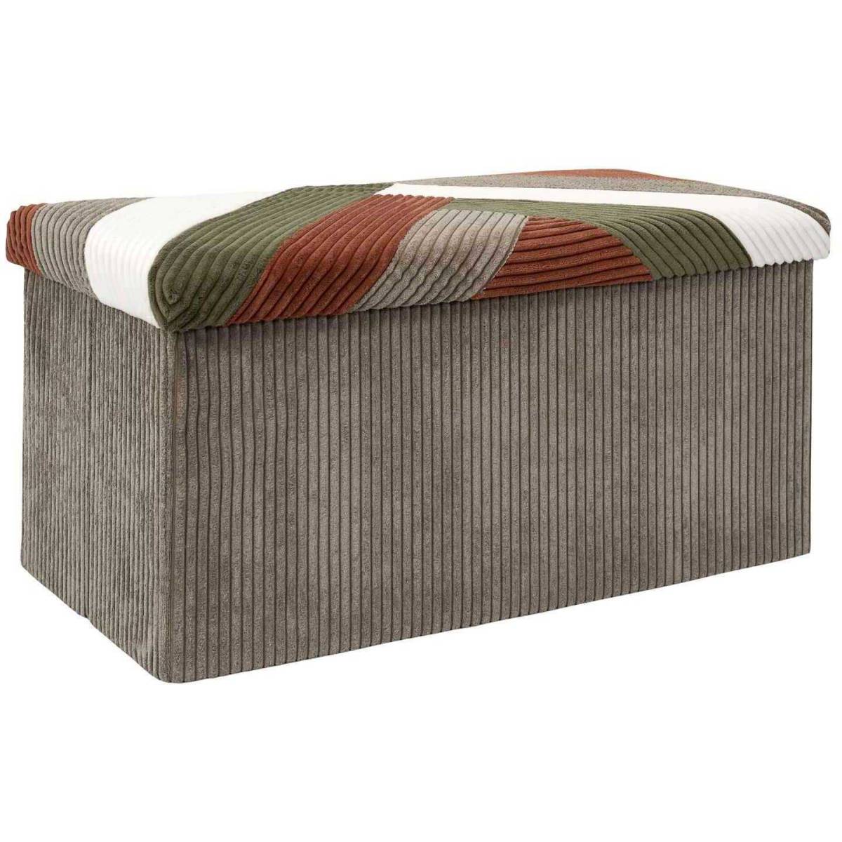 Coffre-Banc Pliable Polyester 76 X 38 X 38 Cm – Rangement Malin Et Assise Confortable Pour Salon Ou Chambre