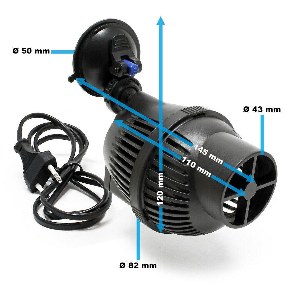 Helloshop26 - Pompe brassage wavemaker support ventouse 5000 litres par heure aquarium - Imagen 2