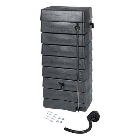 Nature - Récupérateur d'eau tonneau forme murale 276 litres anthracite - Imagen 1