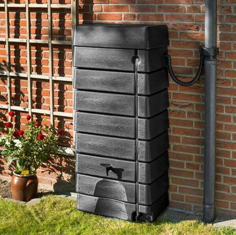 Nature - Récupérateur d'eau tonneau forme murale 276 litres anthracite - Imagen 4