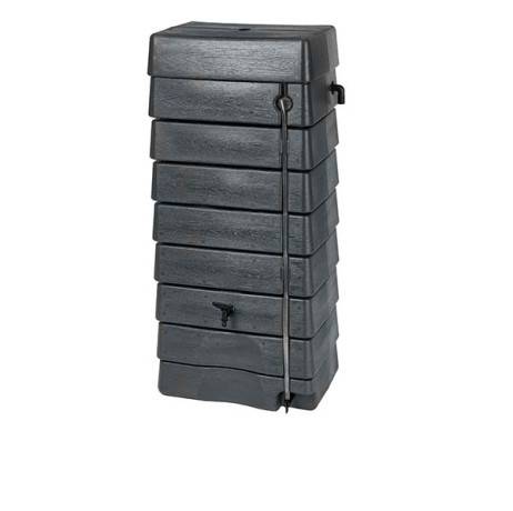 Nature - Récupérateur d'eau tonneau forme murale 276 litres anthracite - Imagen 2