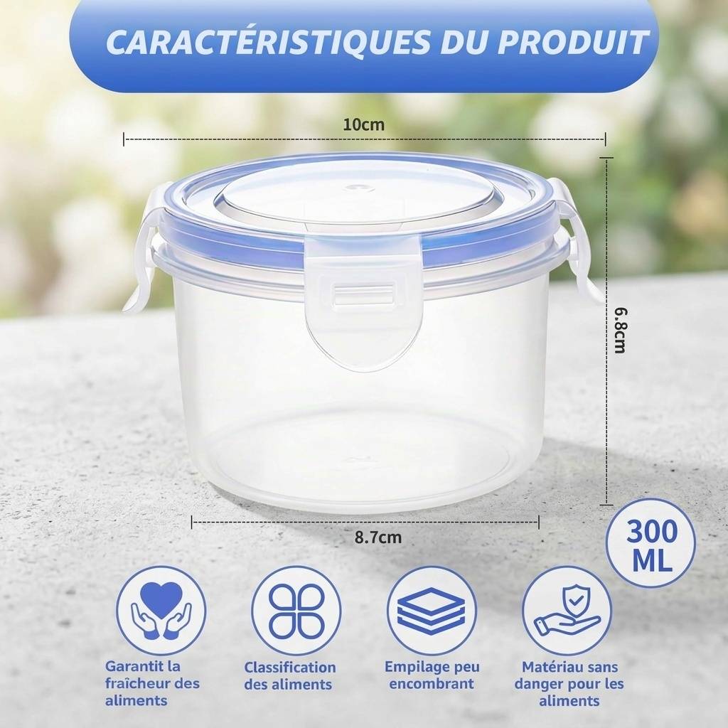 6 pots 300 ml empilables - Image 2