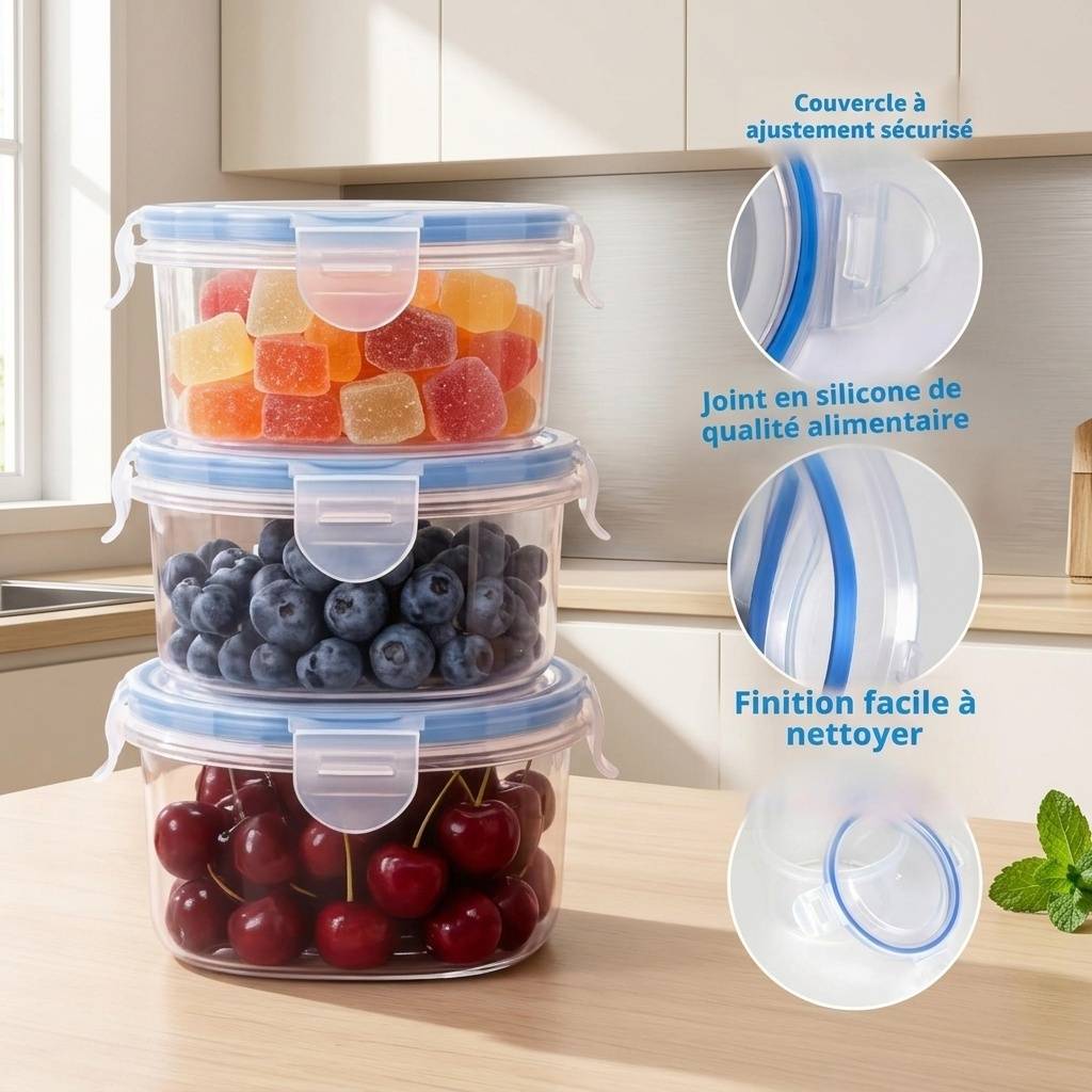 6 pots 300 ml empilables - Image 3