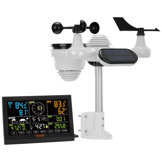 VEVOR Station Météo Sans Fil 7 en 1 Grand Écran 7,5 po pour Intérieur Extérieur - Image 1