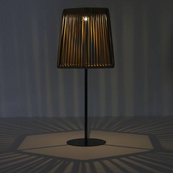 The Home Deco Factory - Lampe à Poser Extérieur Solaire "Carmine" 40cm Beige - Image 6