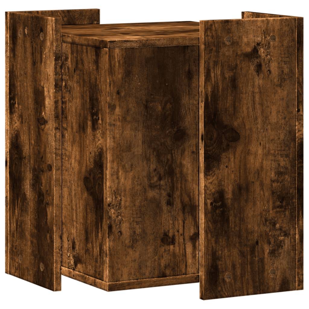 Lit pour chat - Meuble de bac à litière pour chat chêne fumé bois d'ingénierie-JU141 - Image 6