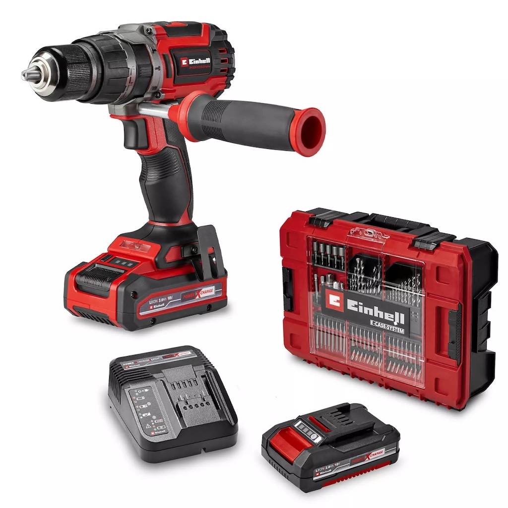 Einhell - Perceuse-visseuse à percussion sans fil – TP-CD 18/70 Li-i BL +70 – 70 Nm – 2 batteries + accessoires – Power X-Change - Image 1