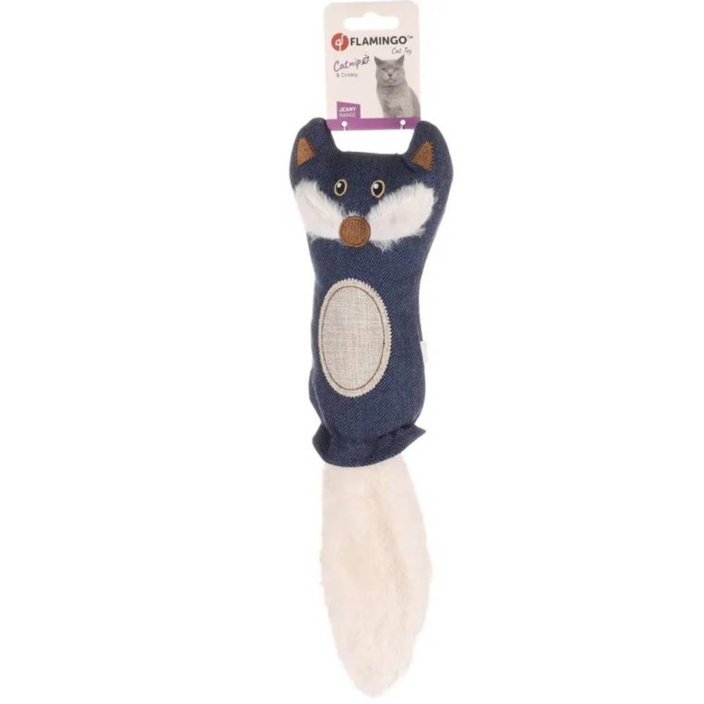 Jouet peluche Renard  Jeany bleu, 11 x 36 cm pour chat - Imagen 4