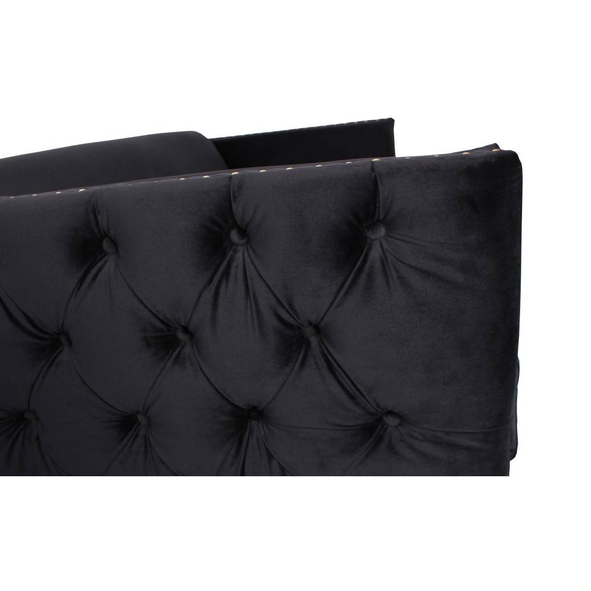 Paris Prix - Fauteuil Design en Velours "Suez" 83cm Noir - Image 5