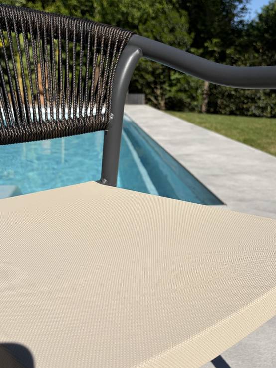 Dcb Garden - Ensemble repas de jardin en aluminium 8 places - Gris anthracite - HANOI - Image 10