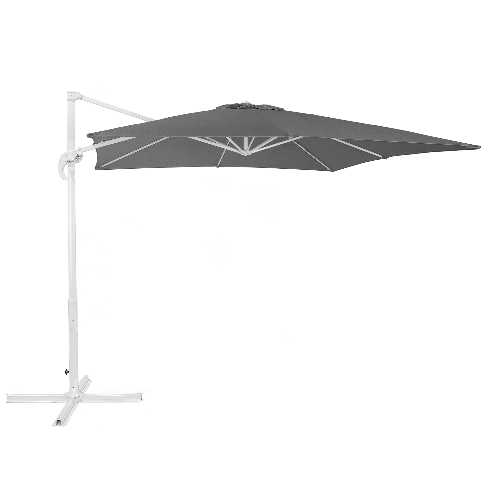 Beliani - Parasol déporté Tissu Gris foncé MONZA - Beliani - Imagen 2