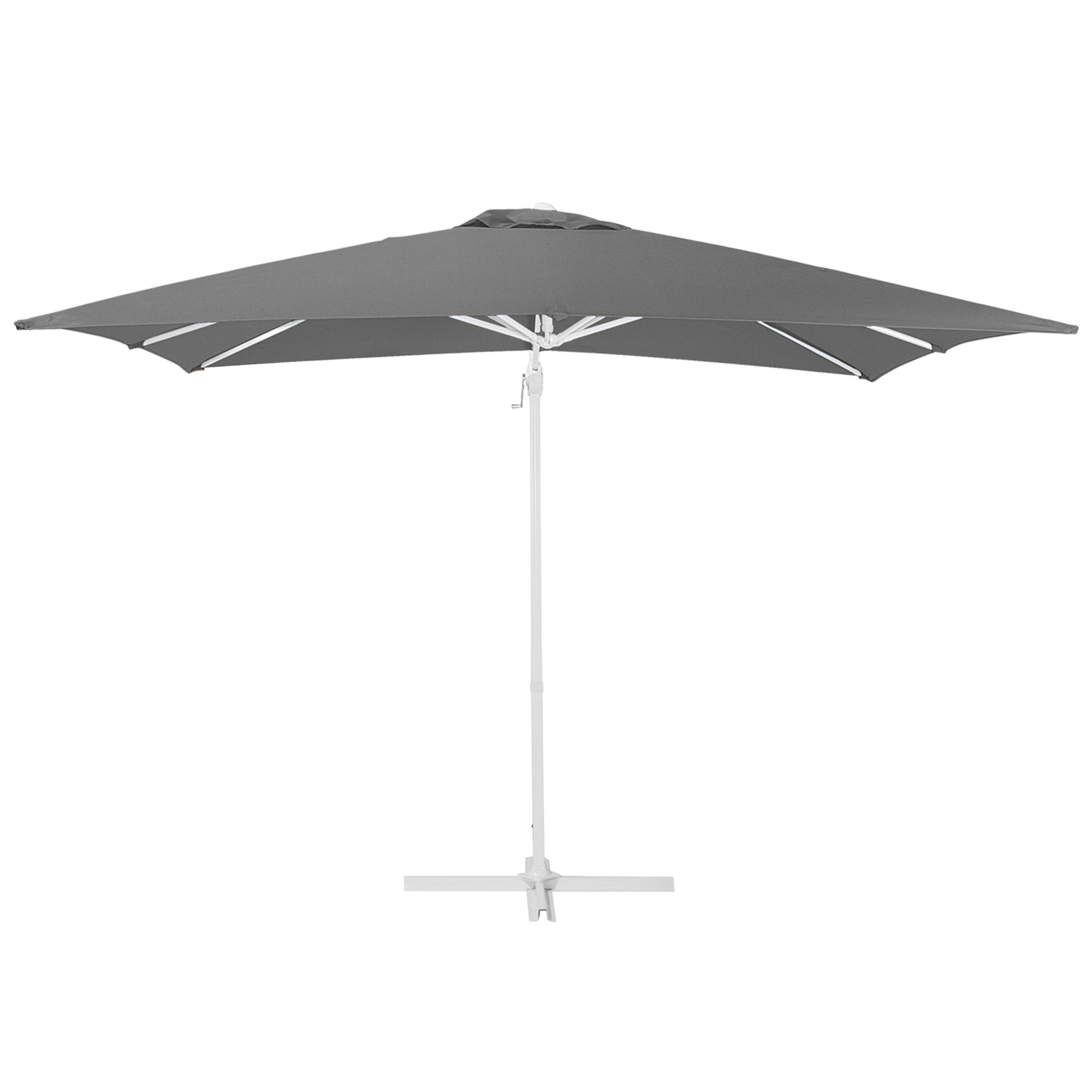 Beliani - Parasol déporté Tissu Gris foncé MONZA - Beliani - Imagen 5