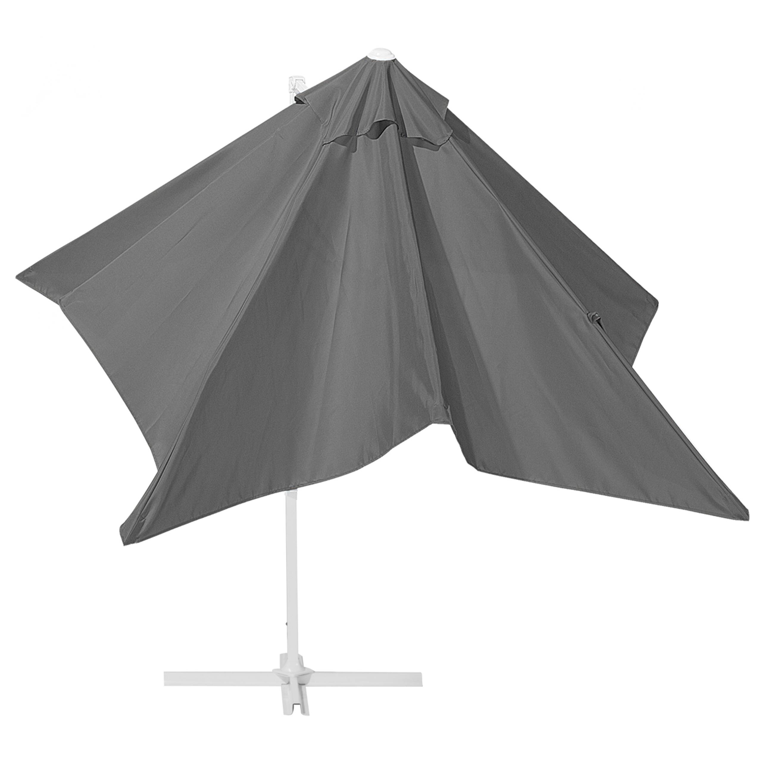 Beliani - Parasol déporté Tissu Gris foncé MONZA - Beliani - Imagen 6