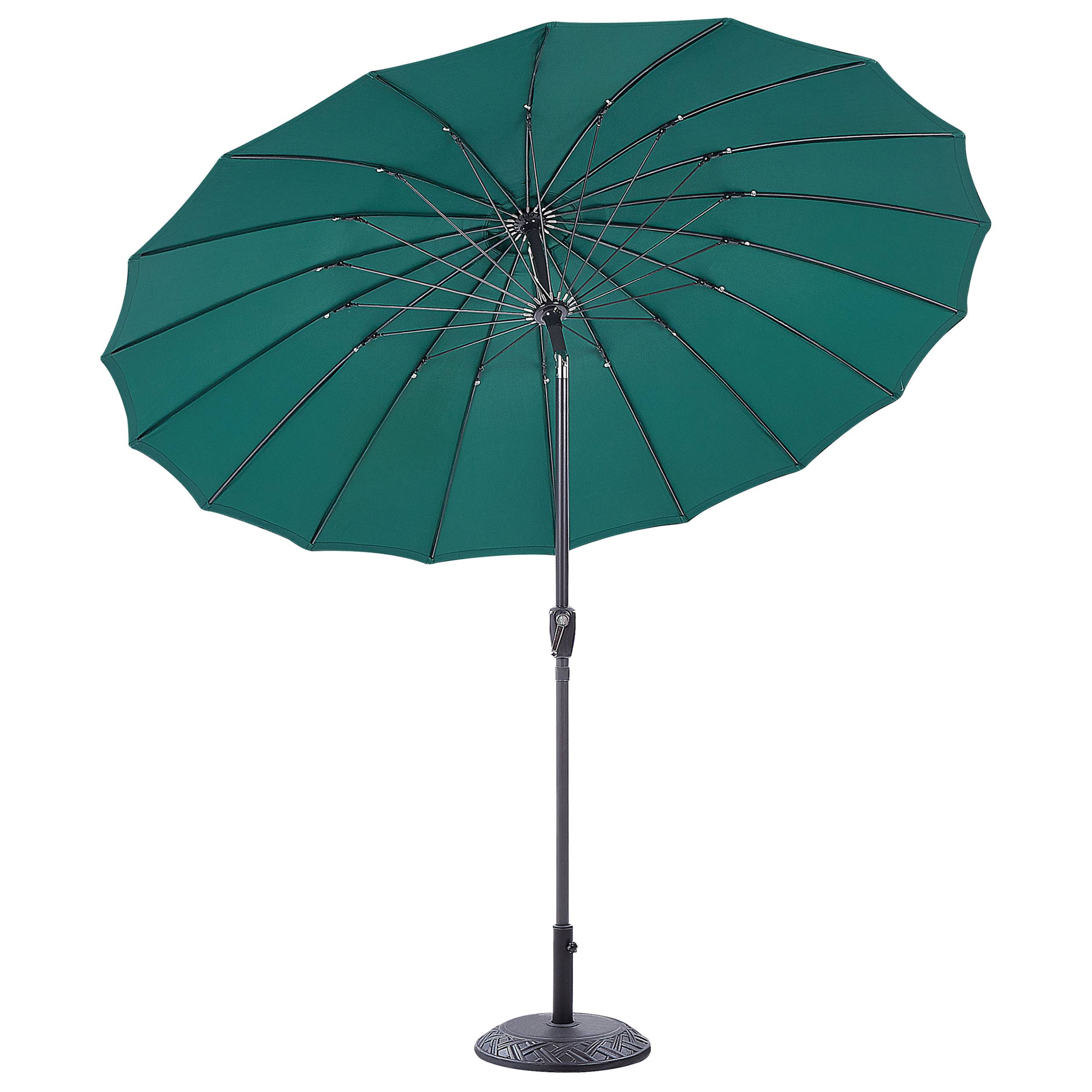 Beliani - Parasol droit Tissu Vert émeraude BAIA - Beliani - Imagen 5