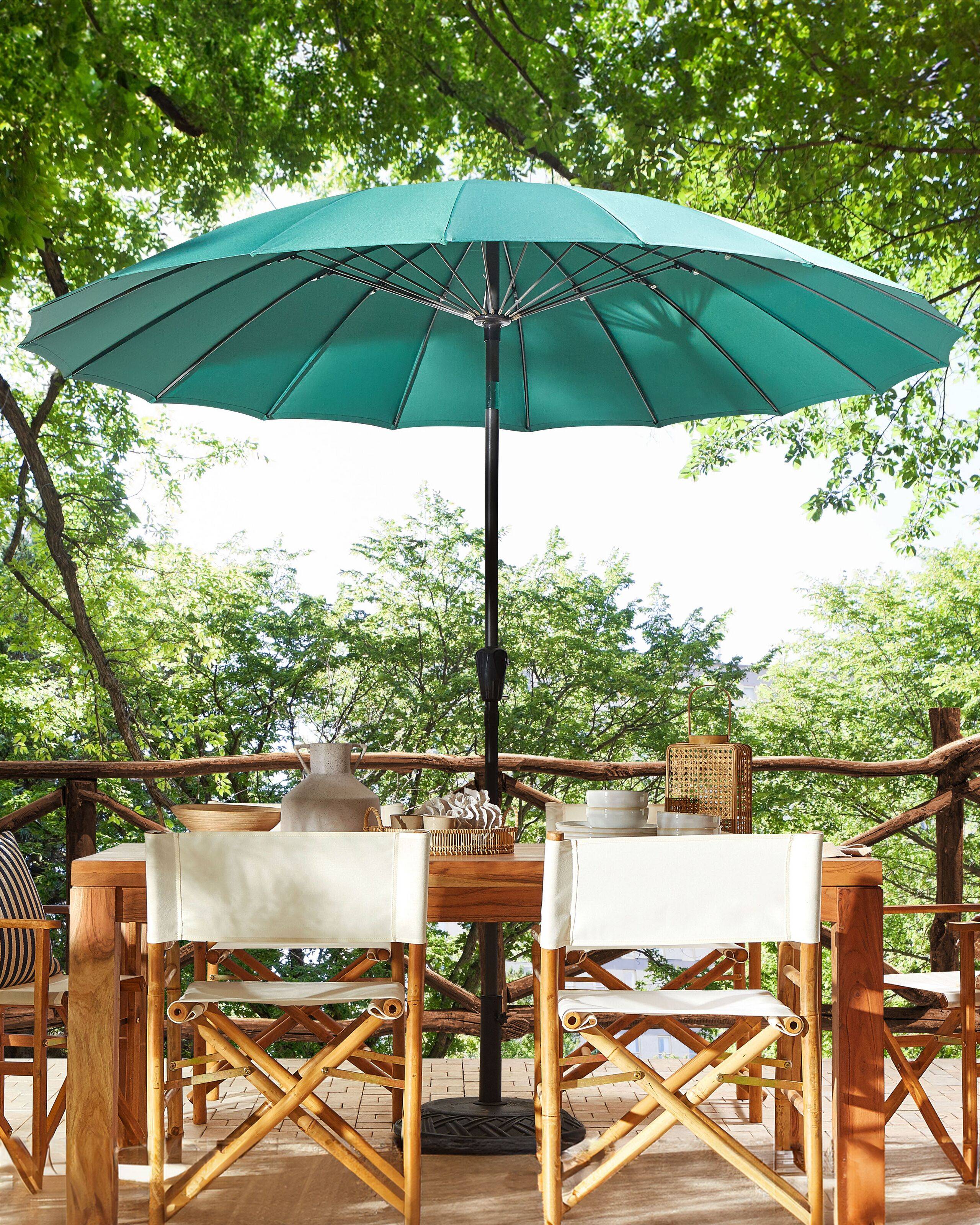 Beliani - Parasol droit Tissu Vert émeraude BAIA - Beliani - Imagen 1