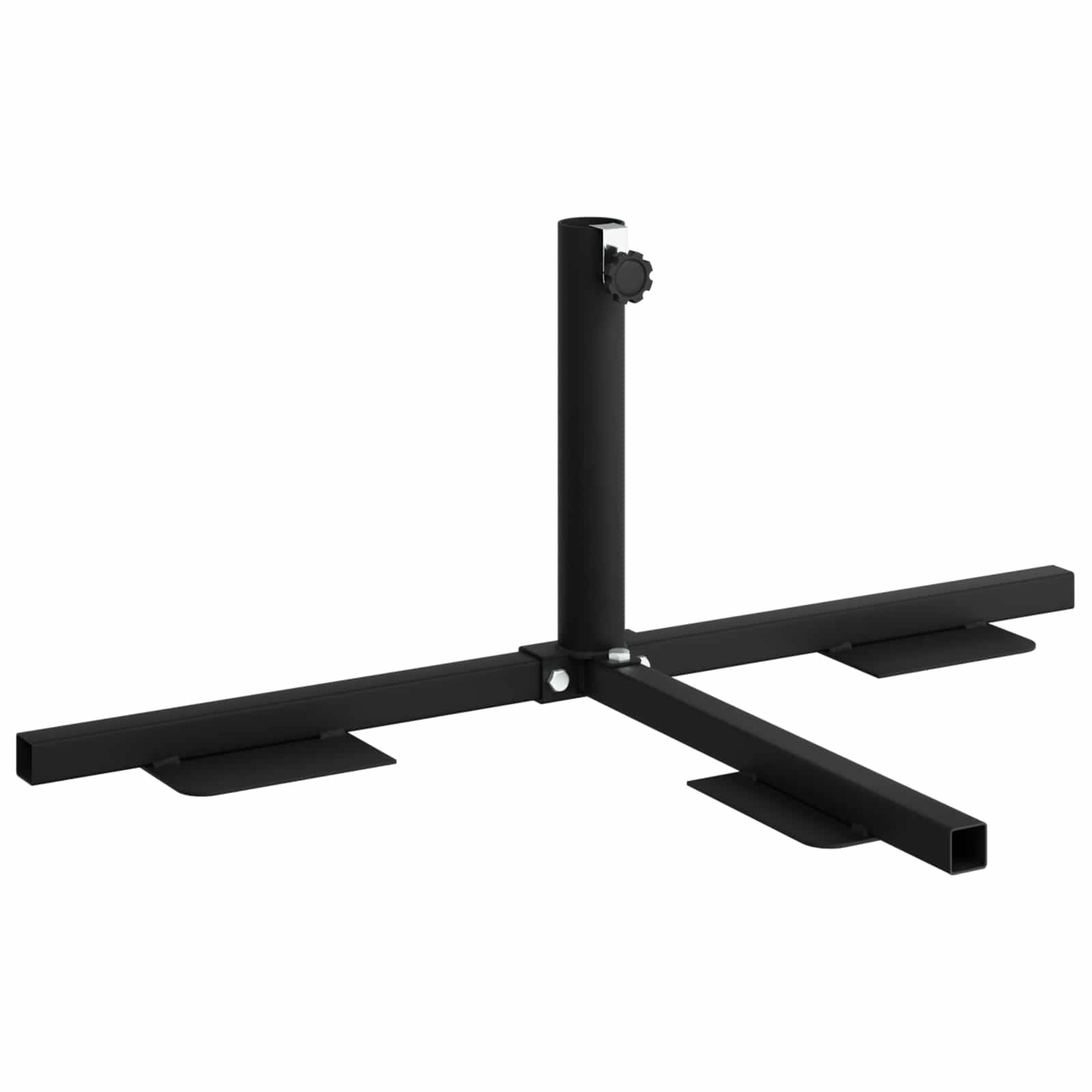 Vidaxl - Cadre de Base de Parasol Demi Noir Acier for 32-38 mm Pole vidaXL 42034492 - Image 2