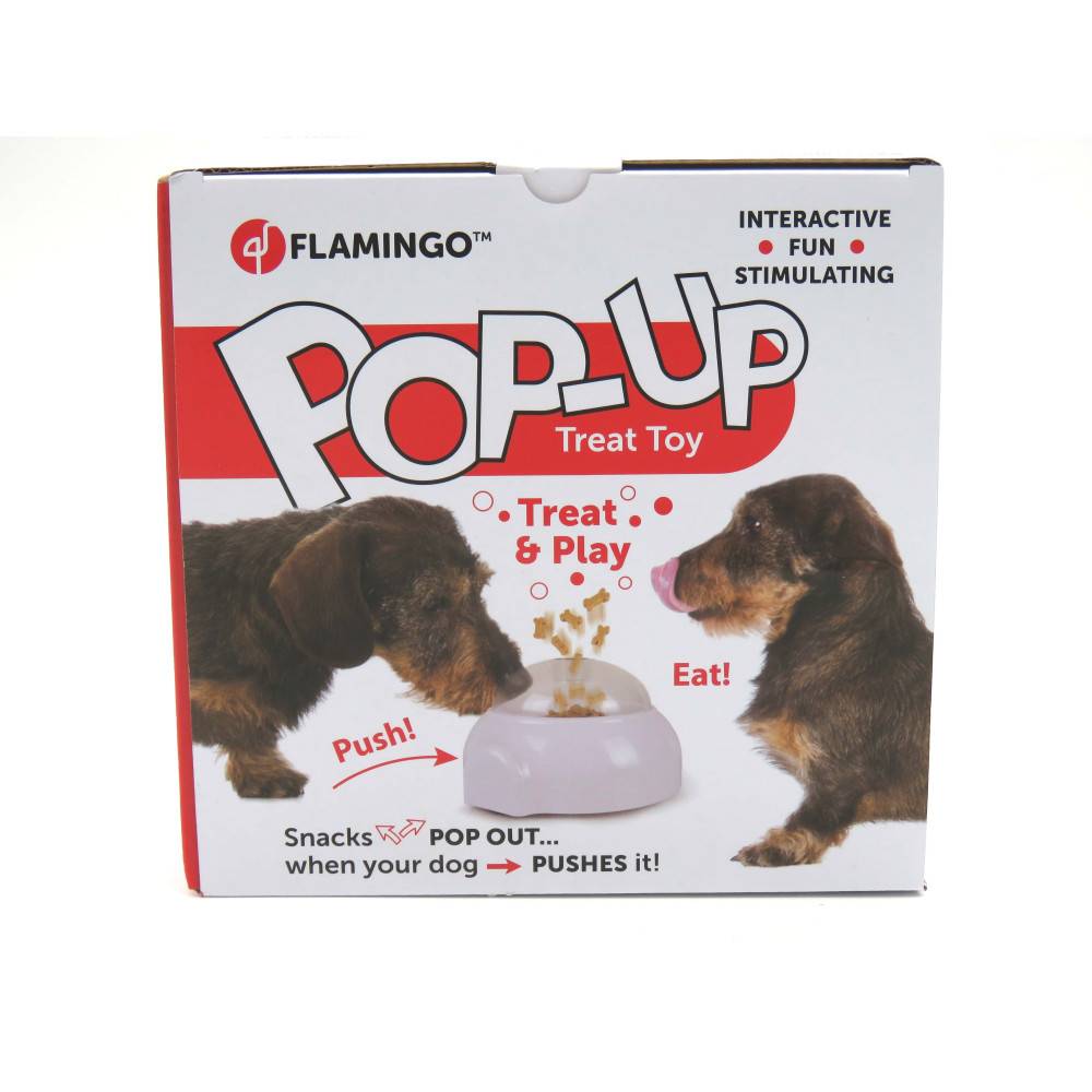 Flamingo - Jouet distributeur de friandises popup 20 cm x 18 x 11.5 cm pour chien - Imagen 1