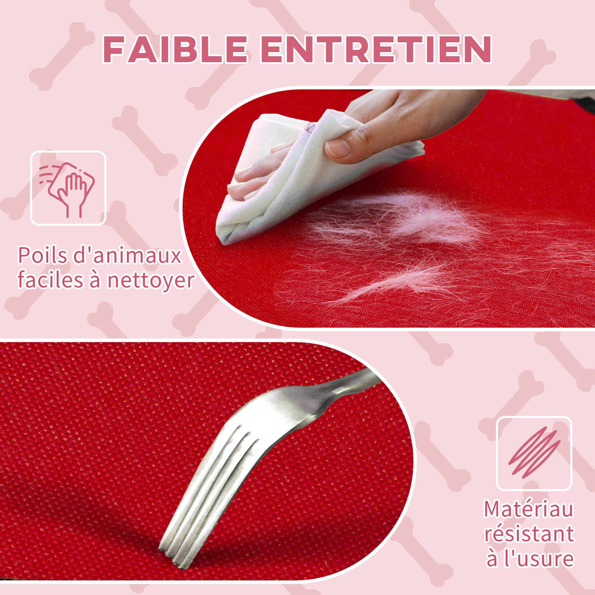 Lit rafraîchissant surélevé Métal pour très grand chien Couchage XXL anti-humidité 122cm rouge - ComfortXL Outdoor Living - Image 7