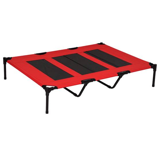 Lit rafraîchissant surélevé Métal pour très grand chien Couchage XXL anti-humidité 122cm rouge - ComfortXL Outdoor Living - Image 1