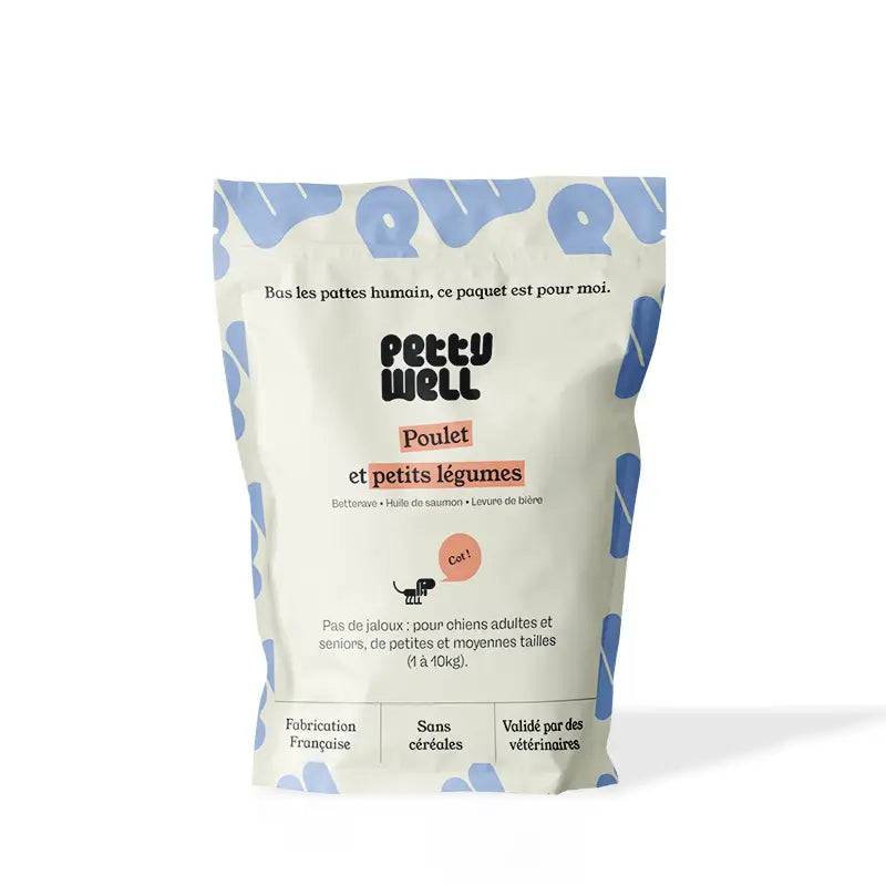 Petty Well - Croquettes Sans Céréales Poulet & Légumes pour Chien de Petite et Moyenne Taille - Imagen 2